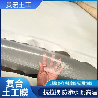 复合土工膜防渗膜护坡防漏两布一布一膜鱼塘鱼池防水蓄水池hdpe膜