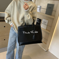 蓓蓓尚品2024新款韓國小眾設計時尚撞色購物袋托特包手提單肩女包