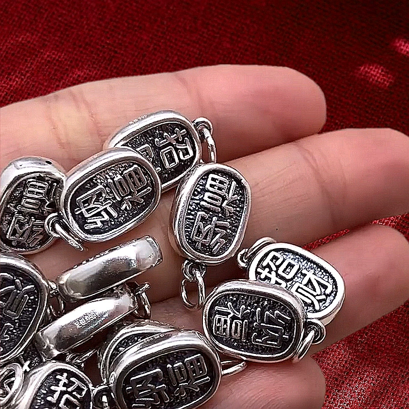 Серебряное браслетное изделие, ожерелье и браслет, подвеска, ретро аксессуар, аксессуары, 3D, образец серебра 925