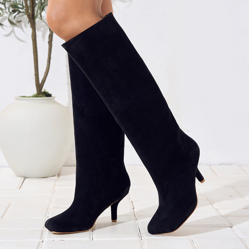 Us Warehouse Palletized Goods, Semi-Managed Dropshipping—Us Size Wide Knee-High Suede Boots for Wide Calves Us Warehouse Palletized Goods, Semi-Managed Dropshipping—Us Size Wide Knee-High Suede Boots for Wide Calves