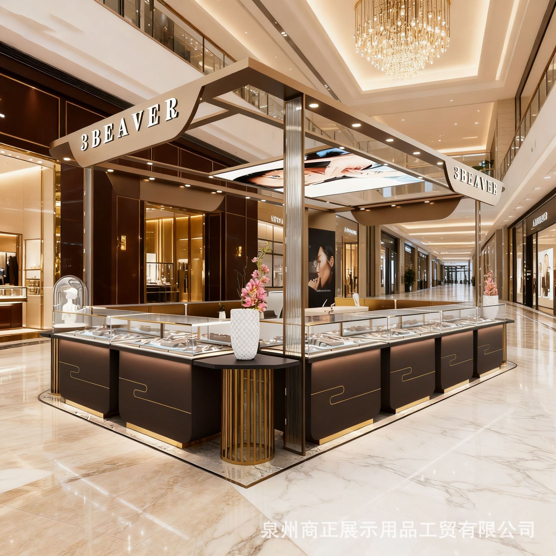 商场多经点位高端珠宝奢侈品展示柜潮玩零食快闪店定制展台陈列柜
