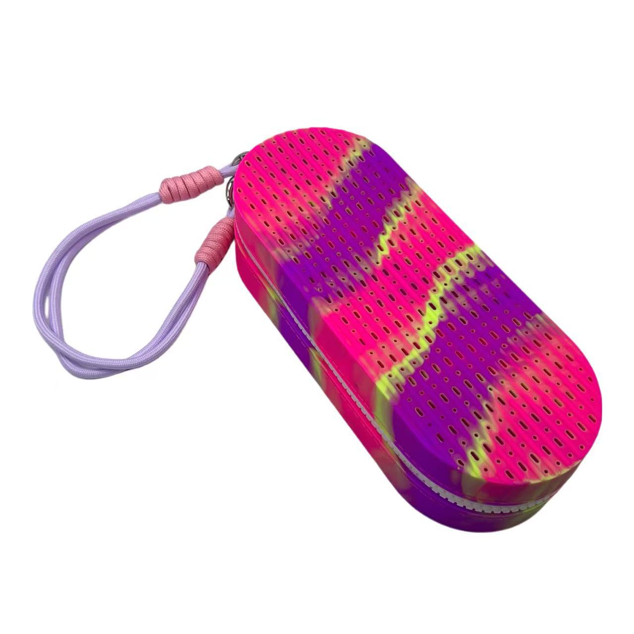 シリコン製メガネ保護ケース、両面通気性、大容量スイミングゴーグルケース、ポータブル、落下防止収納バッグ、スイミングゴーグル