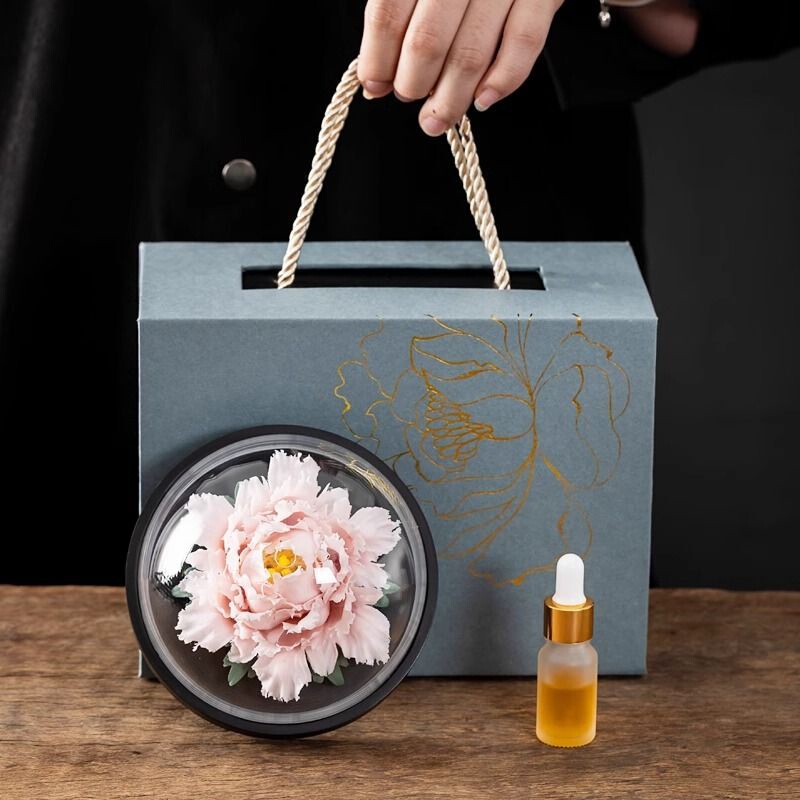 Dehua White Porcelain Pure Handmade Ceramic Hand-Kneaded Peony Porcelain Flower Ornaments Diffuser Home Gift for Teachers