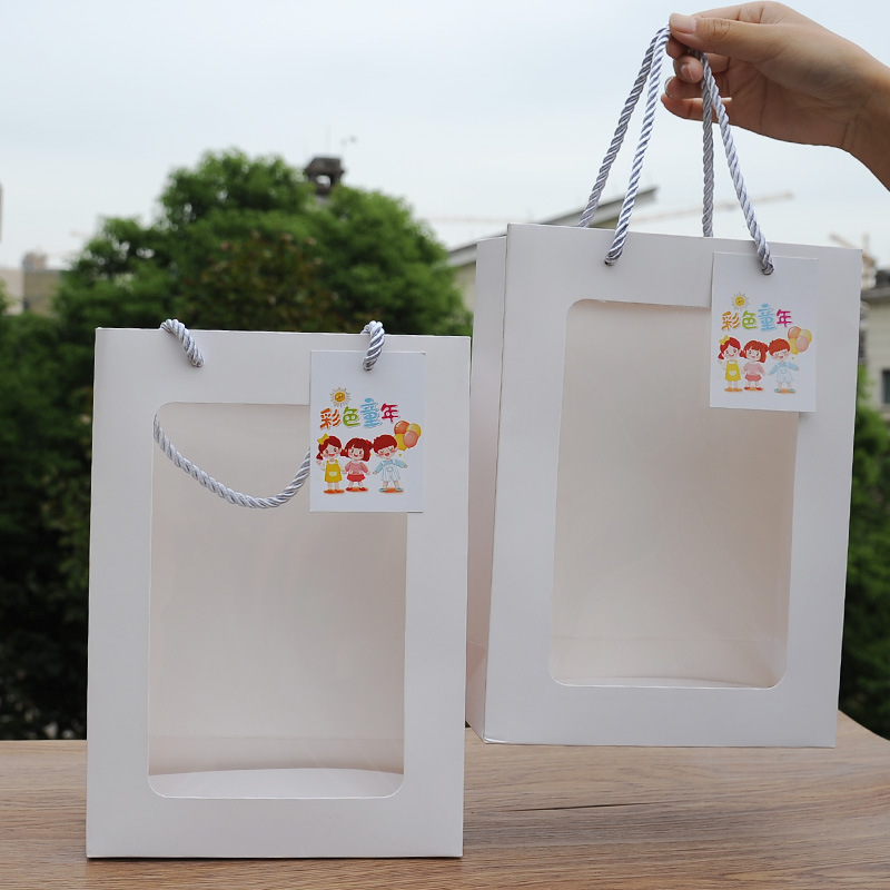 Children's Day Instagram-Worthy Display Bag, High-End Windowed Transparent Pouch—Perfect for Kindergarten Birthday Gifts or School Event Prizes