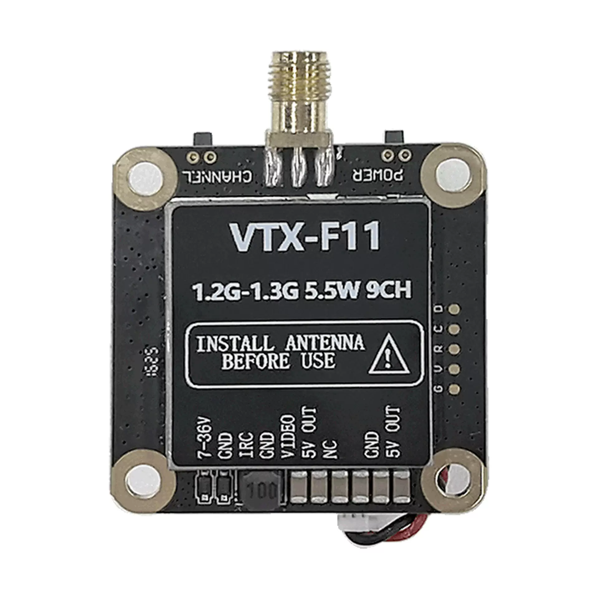 FlytoFPV 1.2G 1.3G 5.5W 9CH VTX 无线模拟远距离FPV视频发射机