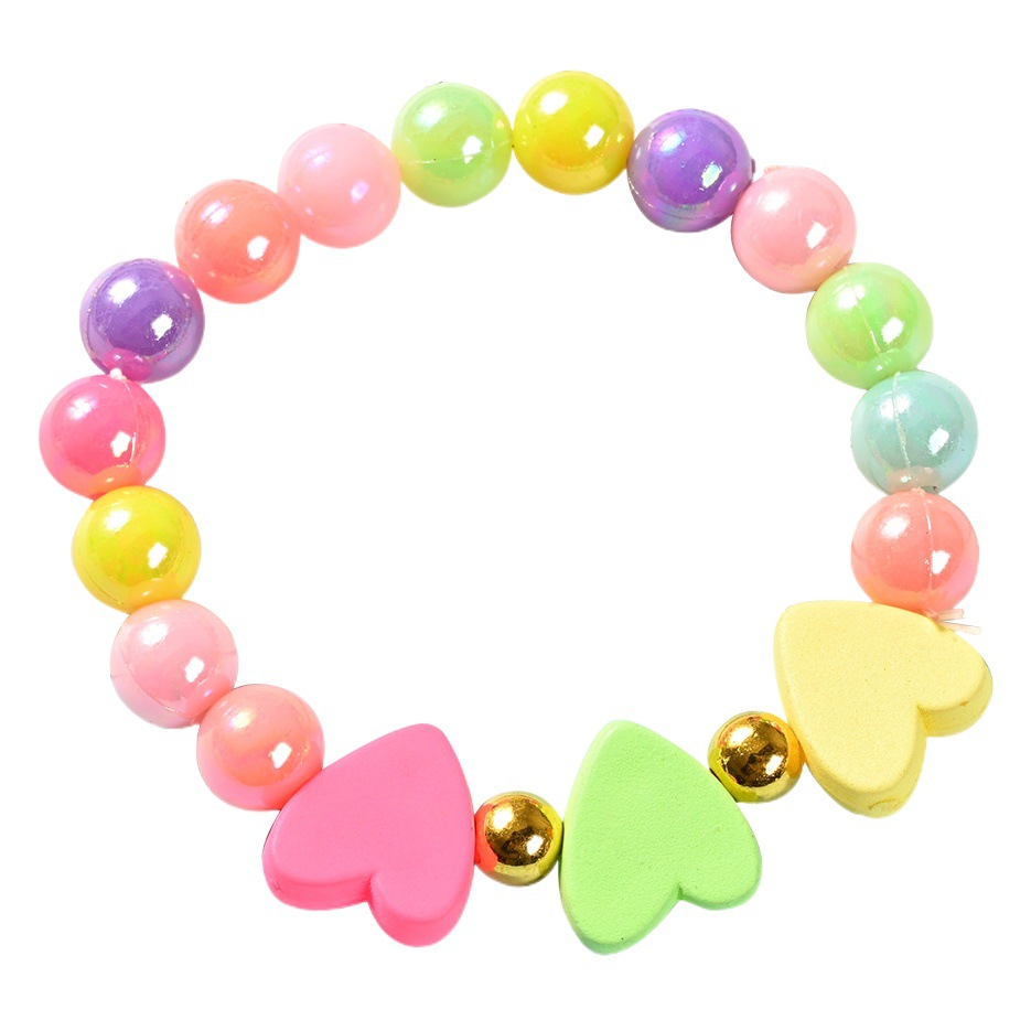 Cartoon Children's Bracelet Female Princess Glass Beaded Cute Girl Baby Bracelet Student Jewelry Bracelet Jewelry