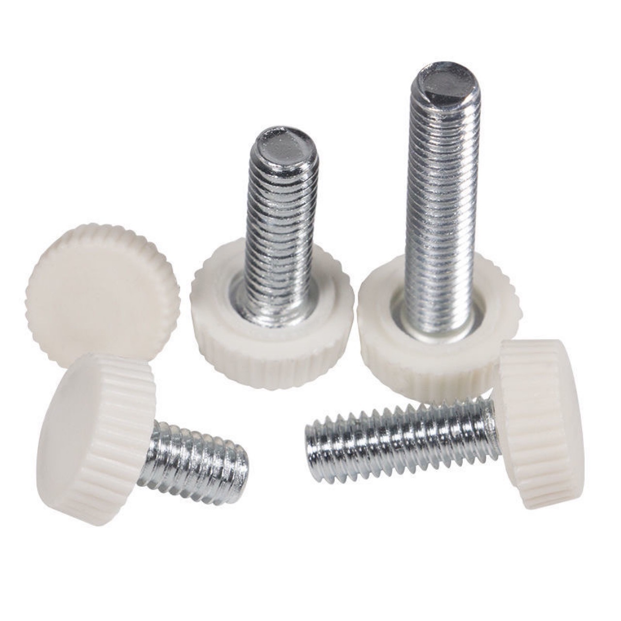 塑料手柄螺丝直纹胶头手拧螺丝胶头螺丝圆头滚花手扭螺丝M4M5M6