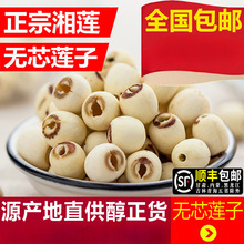 莲子湘莲无心白莲子干货500g无芯种子无硫磨皮湘潭通心寸三莲包邮