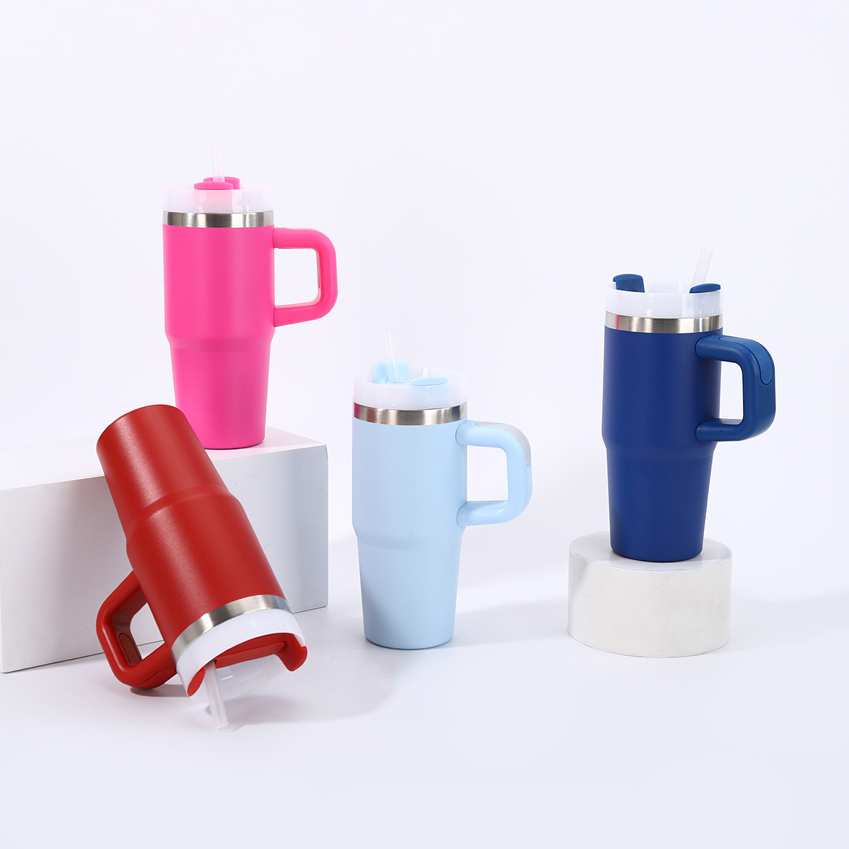 Transfronterizo simple taza de automóvil de 14oz 304 taza de aislamiento al vacío de acero inoxidable taza de automóvil portátil al aire libre taza de automóvil