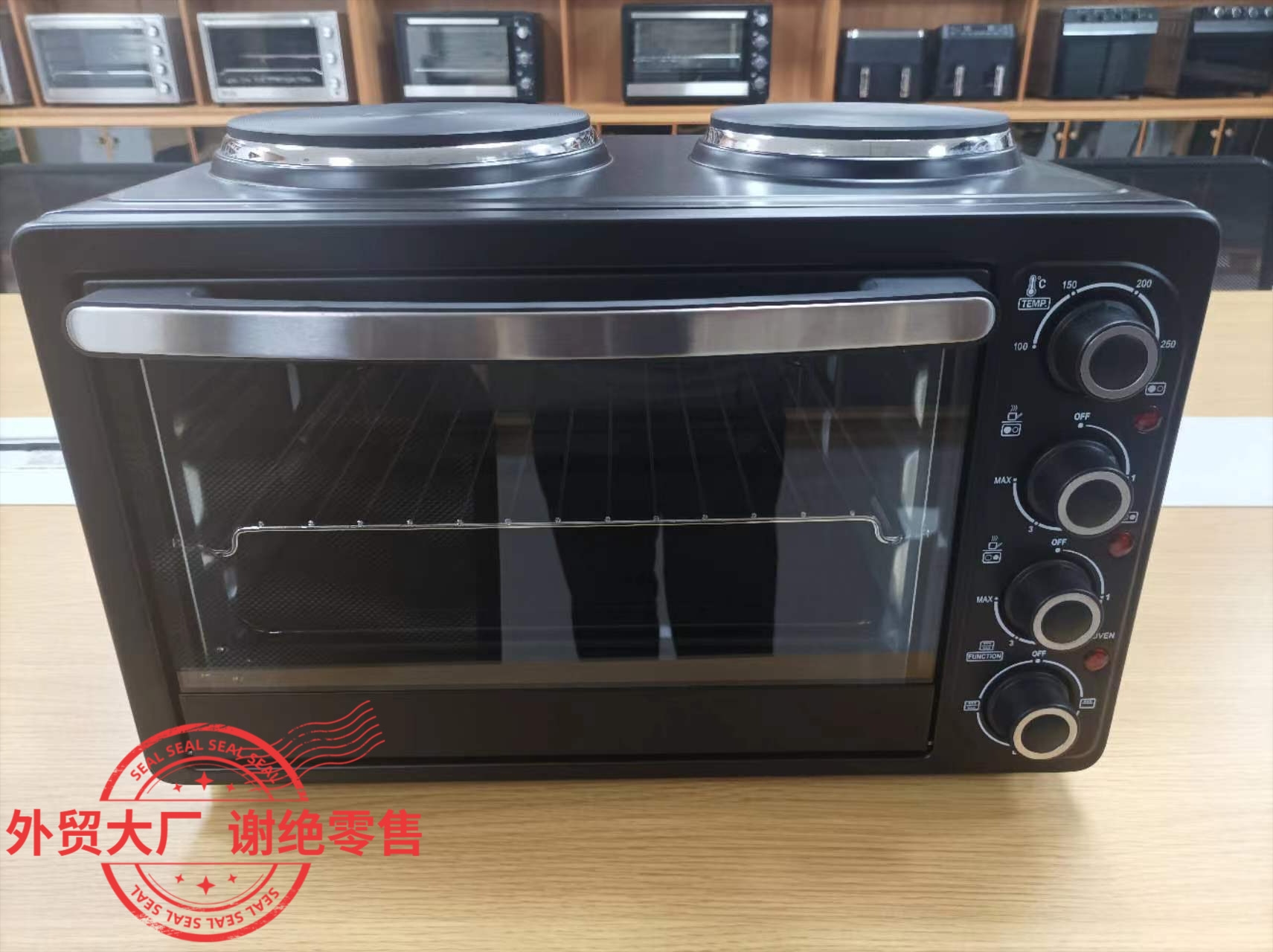 30L comercio exterior hogar doble estufa de gran capacidad multifuncional horno de convección visual fábrica a granel SKD