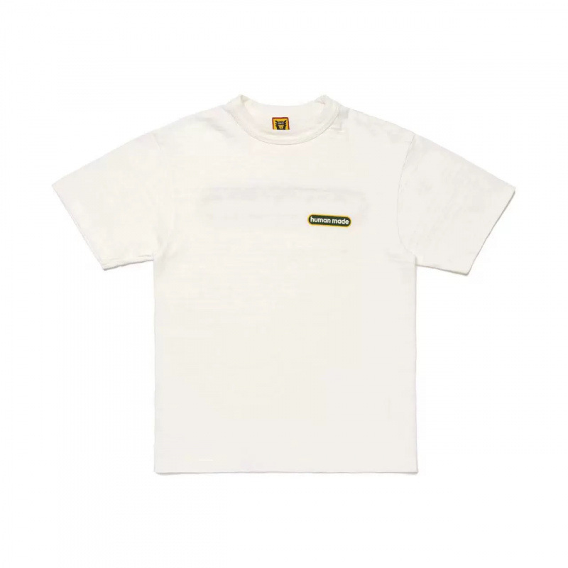 スポット日本製ヒューマンサマーヘビーウェイトバンブーコットン半袖Tシャツルーズカジュアルラウンドネックプリント|undefined
