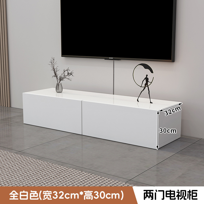 Gabinete de televisión moderno simple sala de estar combinación de piso para el hogar pequeño y pequeño tipo de casa fácil de almacenar armario de piso mesa de té lujosa ligera