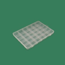 PP塑料桌面收纳盒30格透明纽扣渔具配件首饰化妆品五金配件包装盒
