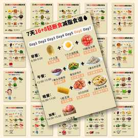 104张轻断食食谱贴纸健康养生食疗教程教学创意贴画diy手账笔记本