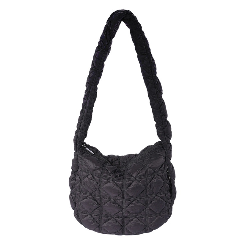 2024 primavera nuevo rombo ligero nube burbuja bolsa de moda de las mujeres textura de alto grado estilo occidental hombro bolsa de mensajero