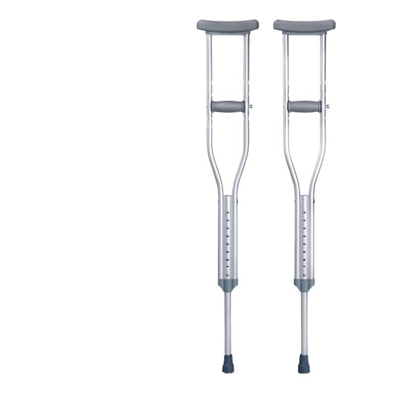 Haishi Heinuo Bishi Wei muletas, axilas, ancianos, muletas ligeras antideslizantes, estiramiento de aleación de aluminio ajustable