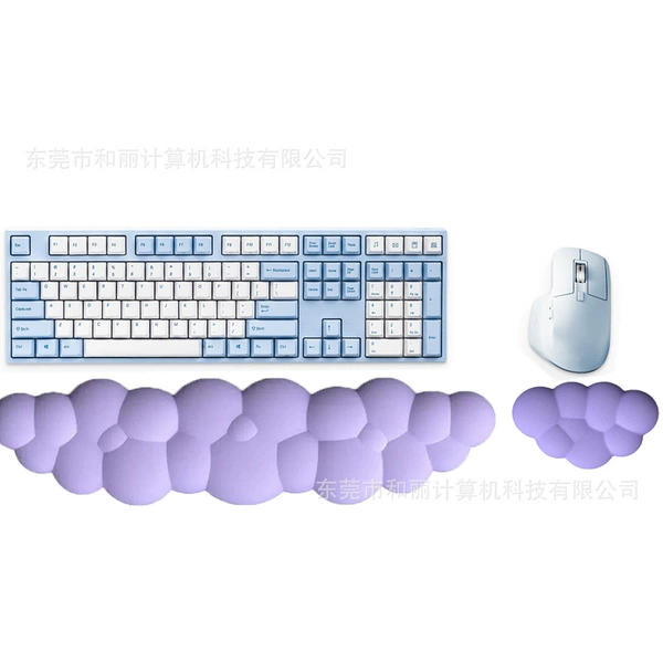 Long strips + small clouds purple