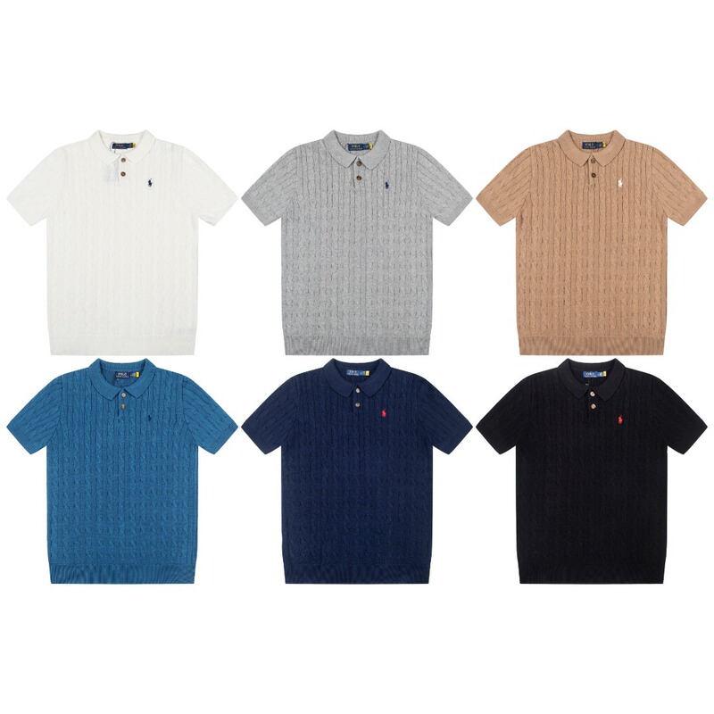 Old Money Style Rl Pony Logo Embroidered Short-Sleeve Polo Shirt Ralph Lauren Simple Polo T-Shirt Top Wholesale