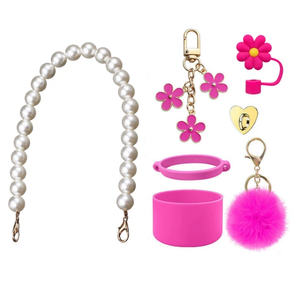 Pearl seven-piece set rose red