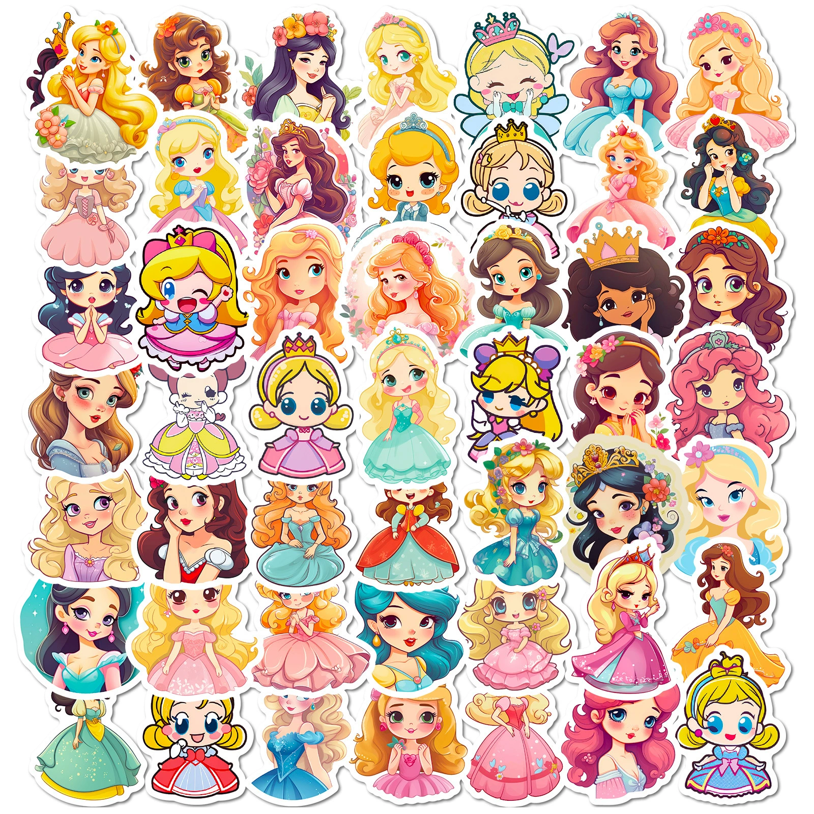 Cartoon skirt, stickers for princess for kindergarten, toy, sticker, graffiti