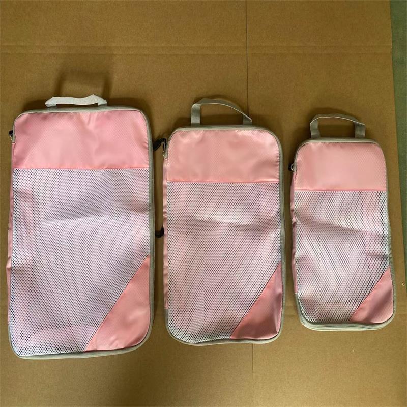 Viaje plegable bolsa de almacenamiento traje de malla visual equipaje trolley caso organizador bolsa