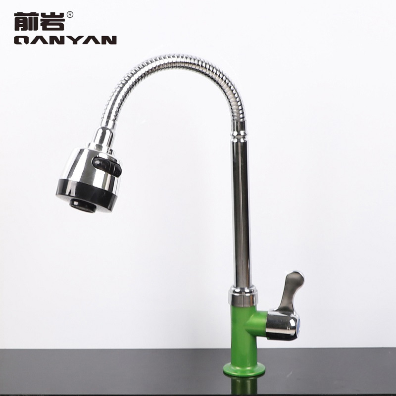 キッチン蛇口野菜ポットシングルコールドppカラーユニバーサルキッチンシングルコールド蛇口360度回転スプラッシュ水|undefined