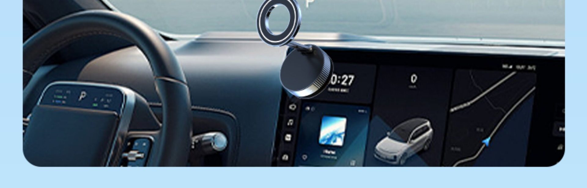 Car-mounted magnetic phone holder, 2025 new model, car-specific navigation vacuum suction cup screen center console holder