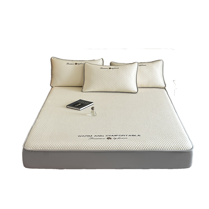 Clase A Sombrilla de cama de guisantes de seda helada de una sola pieza 2025 Nuevo verano Cool suave Cool todo incluido Cubierta de colchón Cubierta de cama Cubierta de cama 3