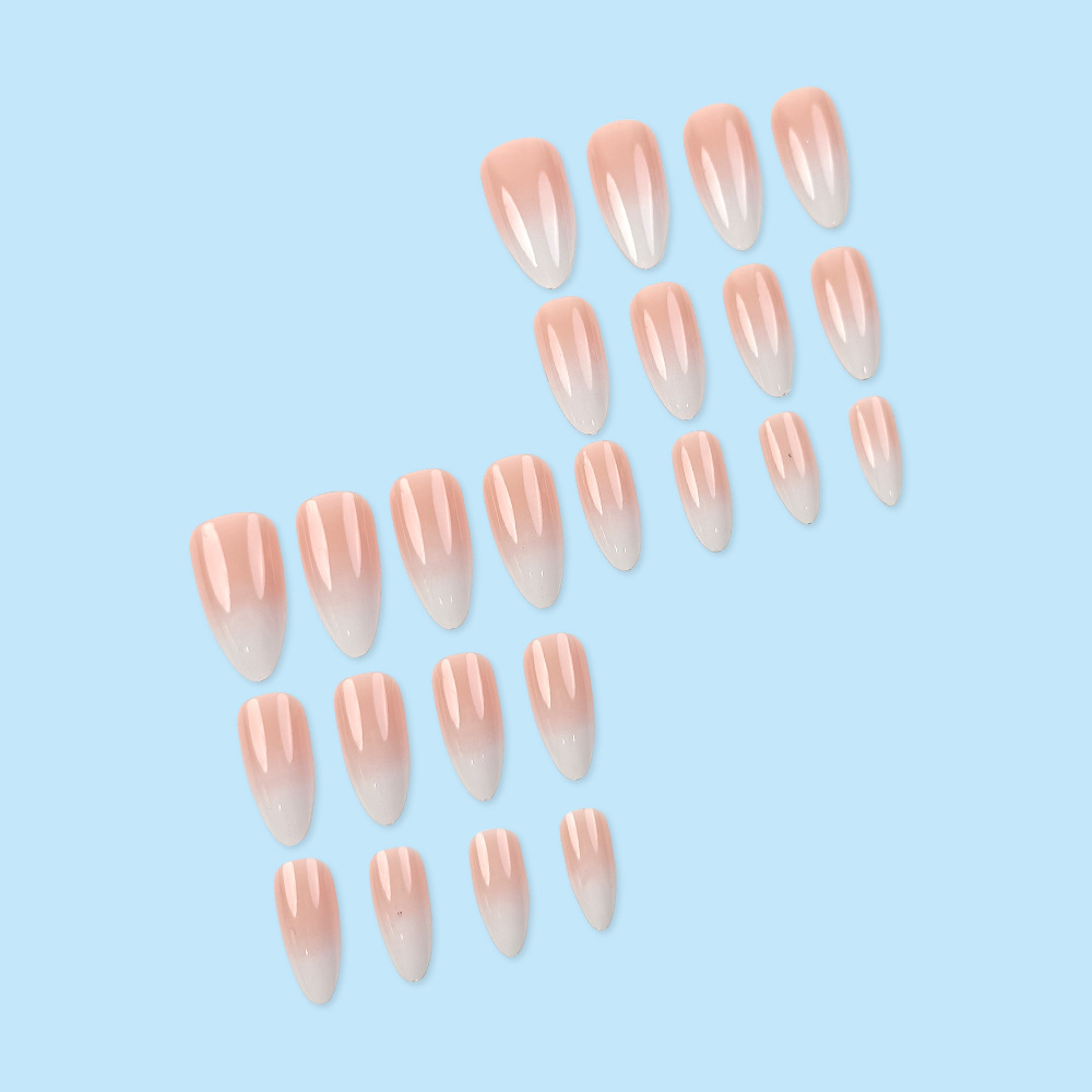 Uñas postizas con degradado suave, parches de uñas sencillos en forma de gota de agua, parches de uñas postizas dulces y modernos, muy vendidos. image 5