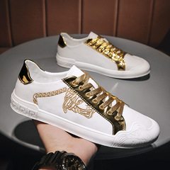 軟皮男鞋秋冬軟底皮鞋時尚真皮休閒板鞋男百搭個性鞋子透氣小白鞋