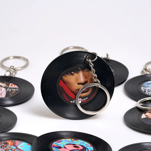 Vinyl Record Nfc Keychain Celebrity Concert Internet Celebrity Pendant Couple Celebrity Creative Personalized Peripheral Commemorative