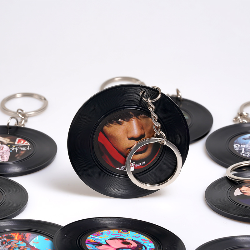 Vinyl Record Nfc Keychain Celebrity Concert Internet Celebrity Pendant Couple Celebrity Creative Personalized Peripheral Commemorative
