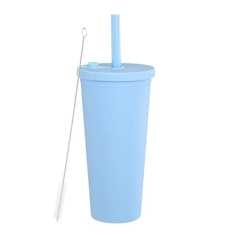 2025 新しいクロスボーダー二層プラスチック大穴ストローカップ透明パールミルクティーカップボバストローカップカスタマイズ|undefined