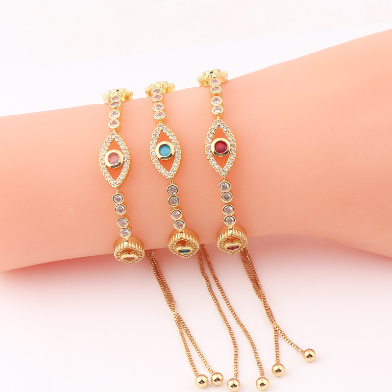 Fashion Eye Copper Bracelets Inlay Zircon Copper Bracelets
