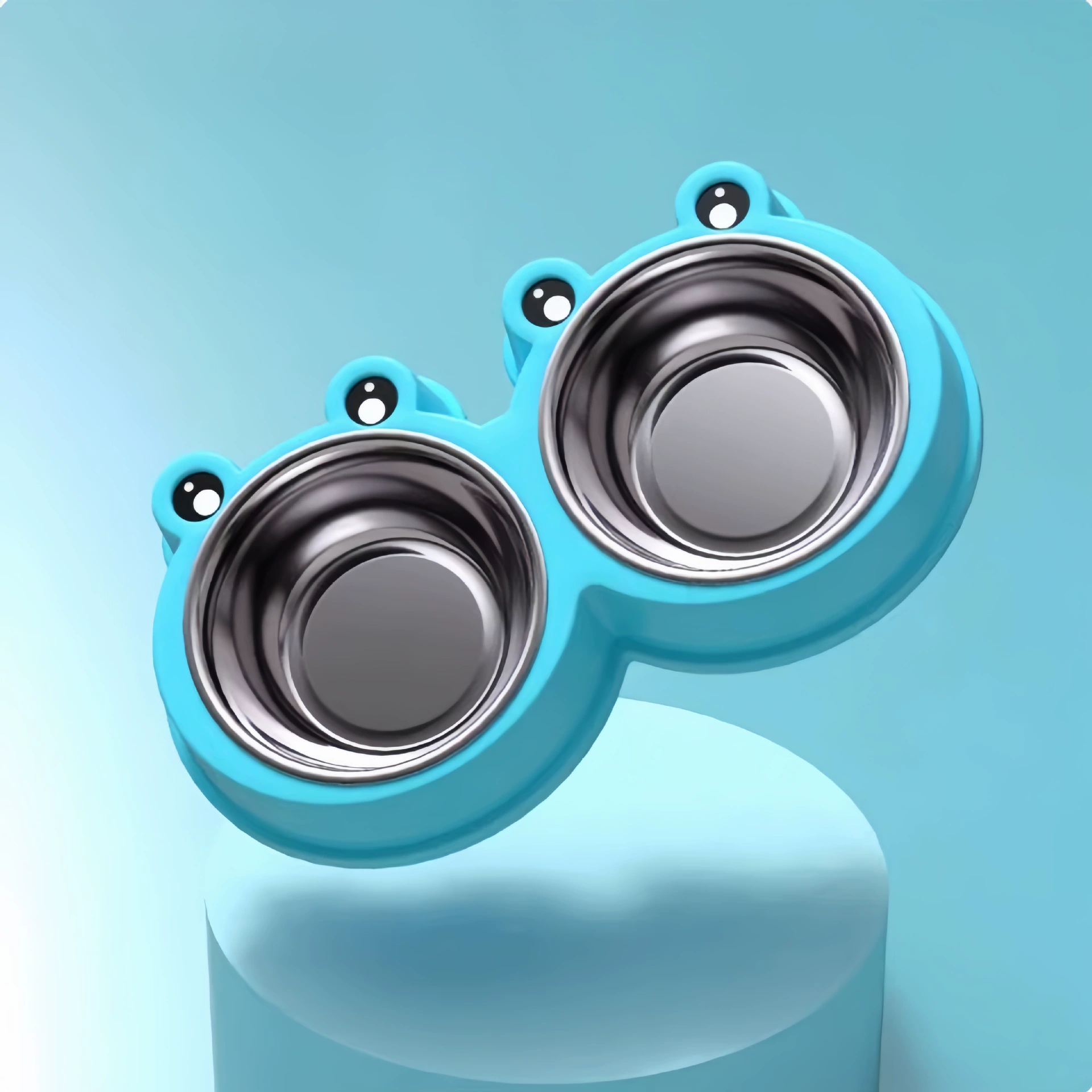 Нержавеющая сталь лягушка миска противоскользящая миска для собаки