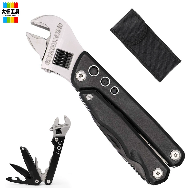 Открытый Многофункциональный разводной ключ многоцелевой инструмент для верховой езды и кемпинга портативный складной нож плоскогубцы отвертка