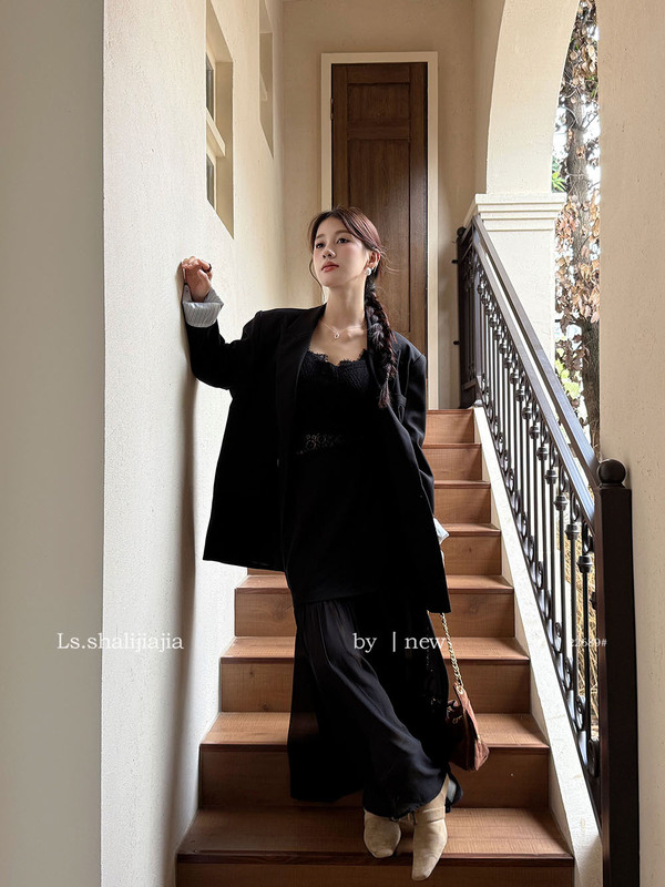 LS 优雅气质拼接设计半身裙 广州十三行2025早秋新品女装22689#|undefined