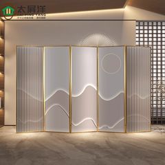 モダンなシンプルな中国式アルミ合金屏風はリビングルームを遮断して寝室のホテルのオフィスを遮ります。