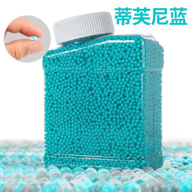 Bolitas de gel absorbente de agua 7-8mm, perlas decorativas hidratantes, paquete en botella cuadrada