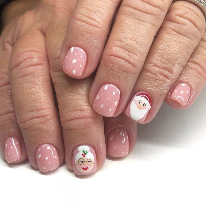 Simple Nail Art Patch Removable Nail False Nail Cartoon Santa Claus Irregular Granny Nail Art Patch Simple Nail Art Patch Removable Nail False Nail Cartoon Santa Claus Irregular Granny Nail Art Patch