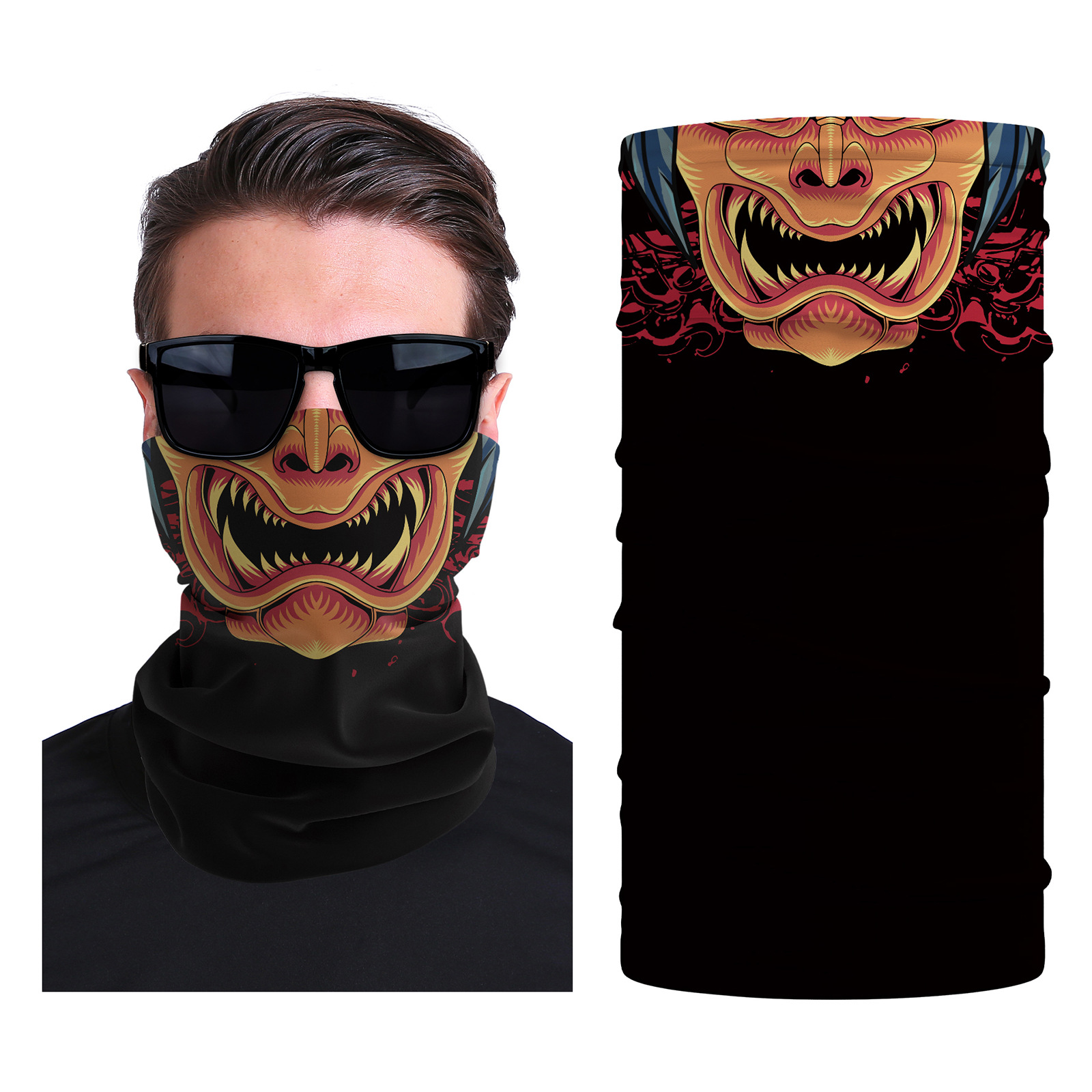 Xun hui transfronterizo media cara cráneo bufanda mágica sombrilla de viaje al aire libre máscara de equitación cuello de protección uv