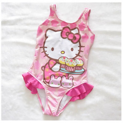 新しい氷と雪の子供用水着 KT 猫ベビーワンピース水着子供用日焼け止めかわいいビキニ女の子水着