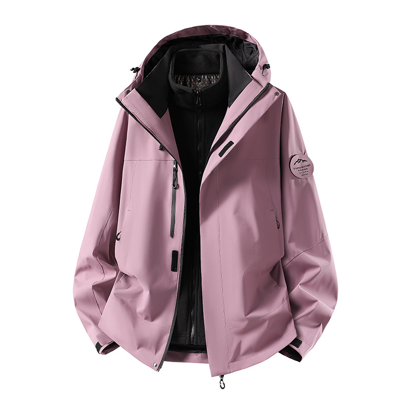 Affordable alternative to big brands: 3-in-1 windbreaker, warm and thickened two-piece set, detachable windbreaker, suitable for sports, skiing, and mountaineering