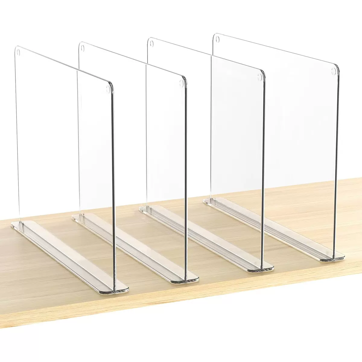 跨境亚马逊亚克力T形隔板粘贴式衣柜橱柜货架书架分类整理挡板