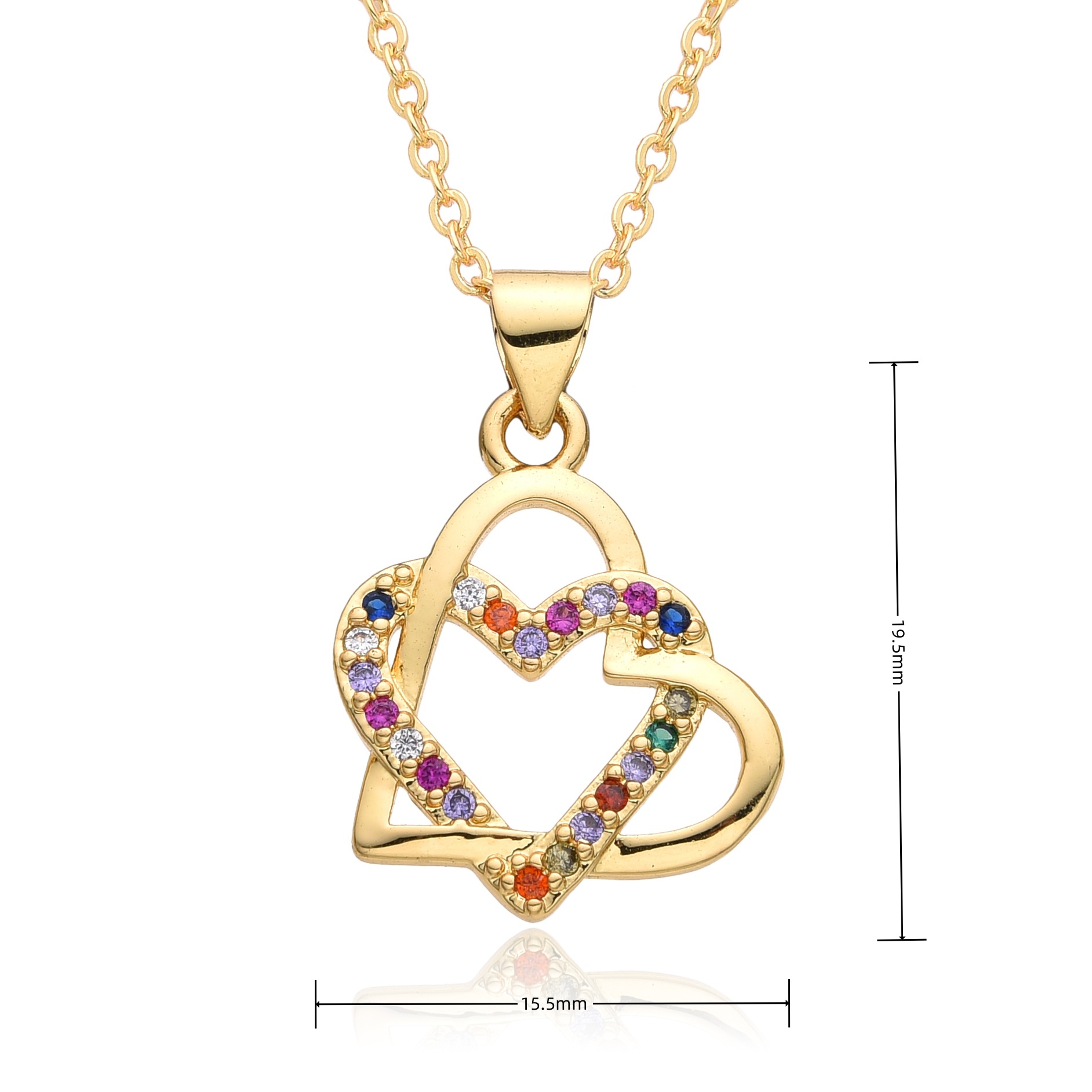 9g Weight Copper Pendant Material Zircon Inlay Material Pendant Necklace Classification Copper Chain Material 1 Piece Quantity Holiday, Date, Street Occasion Copper Material Heart Shape Pattern Women's Gender Inlay Design Simple Style, Classic Style Style Copper Inlay Heart Shape Zircon Pendant Necklace 13