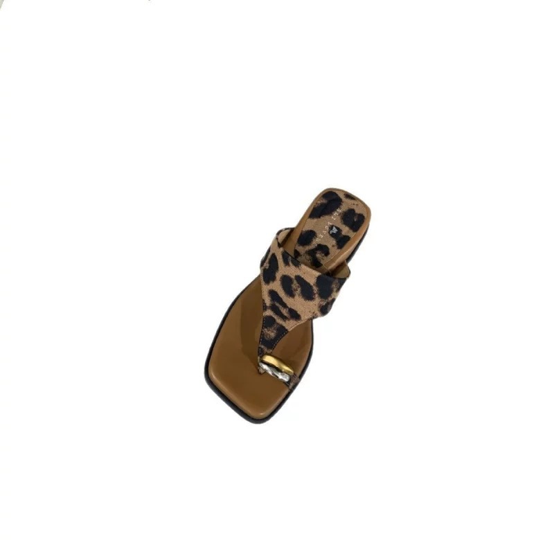 Fashion Leopard Print Thick-soled Women's Beach Sandals_voghion.com
