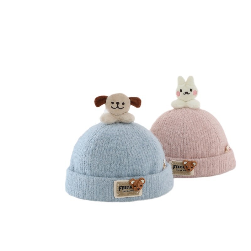 Sombreros para bebés otoño y invierno lindo super lindo pequeño mes de edad Sombreros de primavera y otoño para bebés y bebés de hombres y mujeres gorras de piel de melón