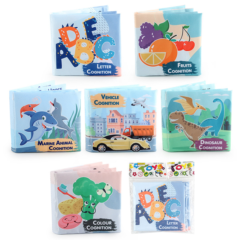 Rompecabezas infantil con papel de timbre educación temprana libro de tela de color digital lavable y a prueba de rasgones libro de tela de Palma de bebé tridimensional