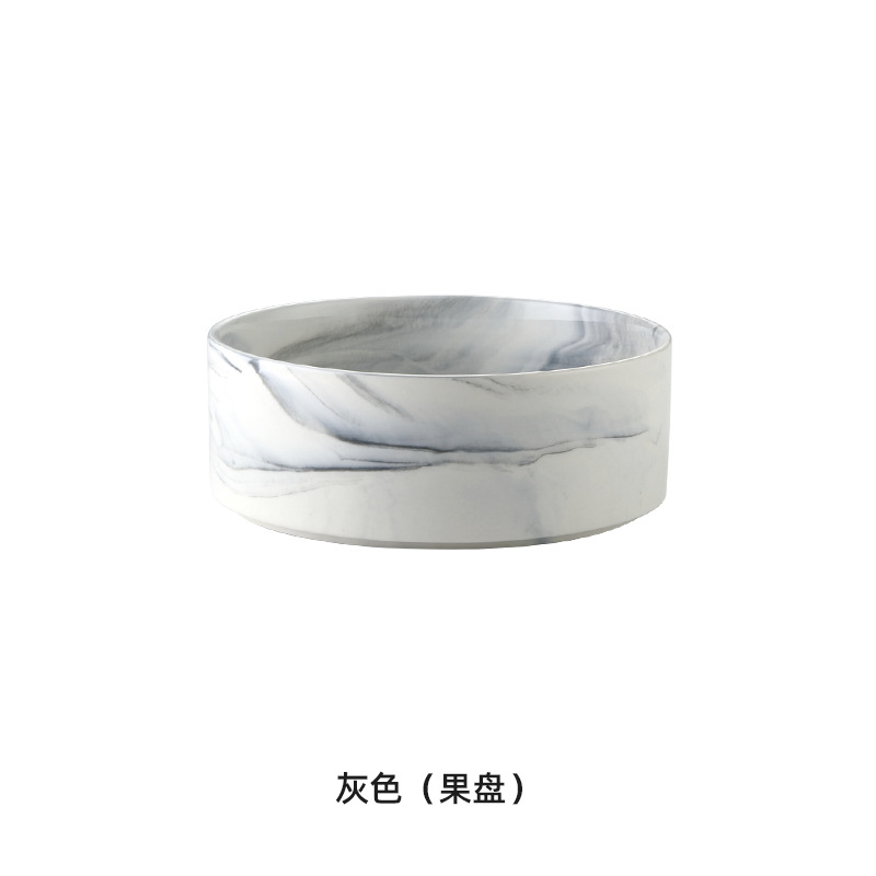 Caja de caramelo de roble de madera hogar sala de estar mesa de café plato de fruta seca de cerámica con tapa Internet Celebrity Snack plato de fruta