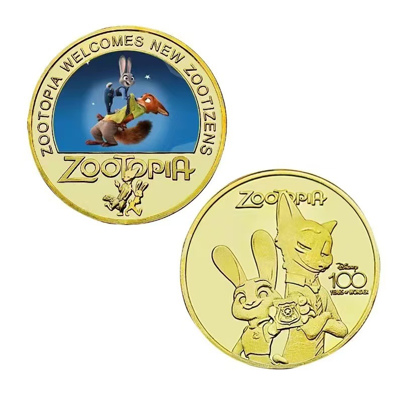 Monedas de Zoo Madden, monedas metálicas de animación, colecciones de regalos, medallones de metal estampadas.